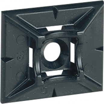 Самоклеющаяся площадка LEGRAND Colring - для хомутов шириной 4,6 мм, чёрная