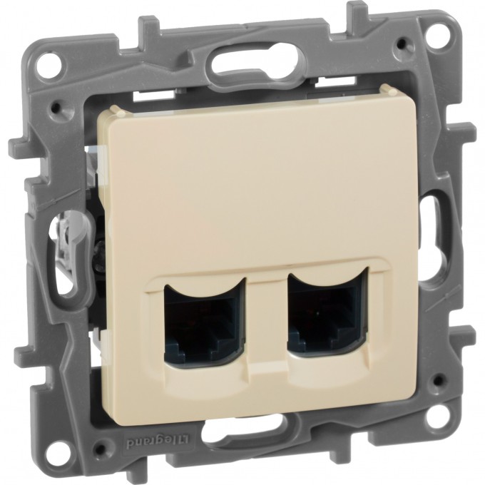 Двойная розетка LEGRAND Etika RJ 45 категория 5е UTP слоновая кость 672355