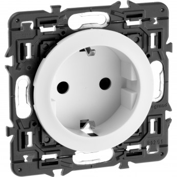 Розетка LEGRAND Celiane силовая 2К+З безвинт белый Розетка LEGRAND Celiane силовая 2К+З безвинт белый