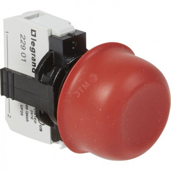 Кнопка грибовидная в сборе LEGRAND с потайным толкателем, защитным колпачком, НЗ Кнопка грибовидная в сборе LEGRAND с потайным толкателем, защитным колпачком, НЗ