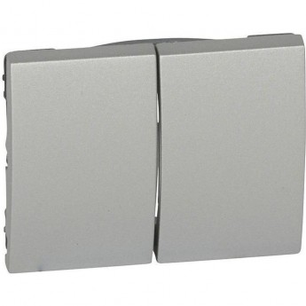 Лицевая панель LEGRAND Galea Life для выключателя двойная, алюминий