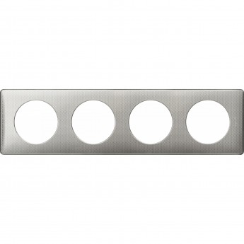 Рамка LEGRAND Celiane 4 поста Сильвер пунктум